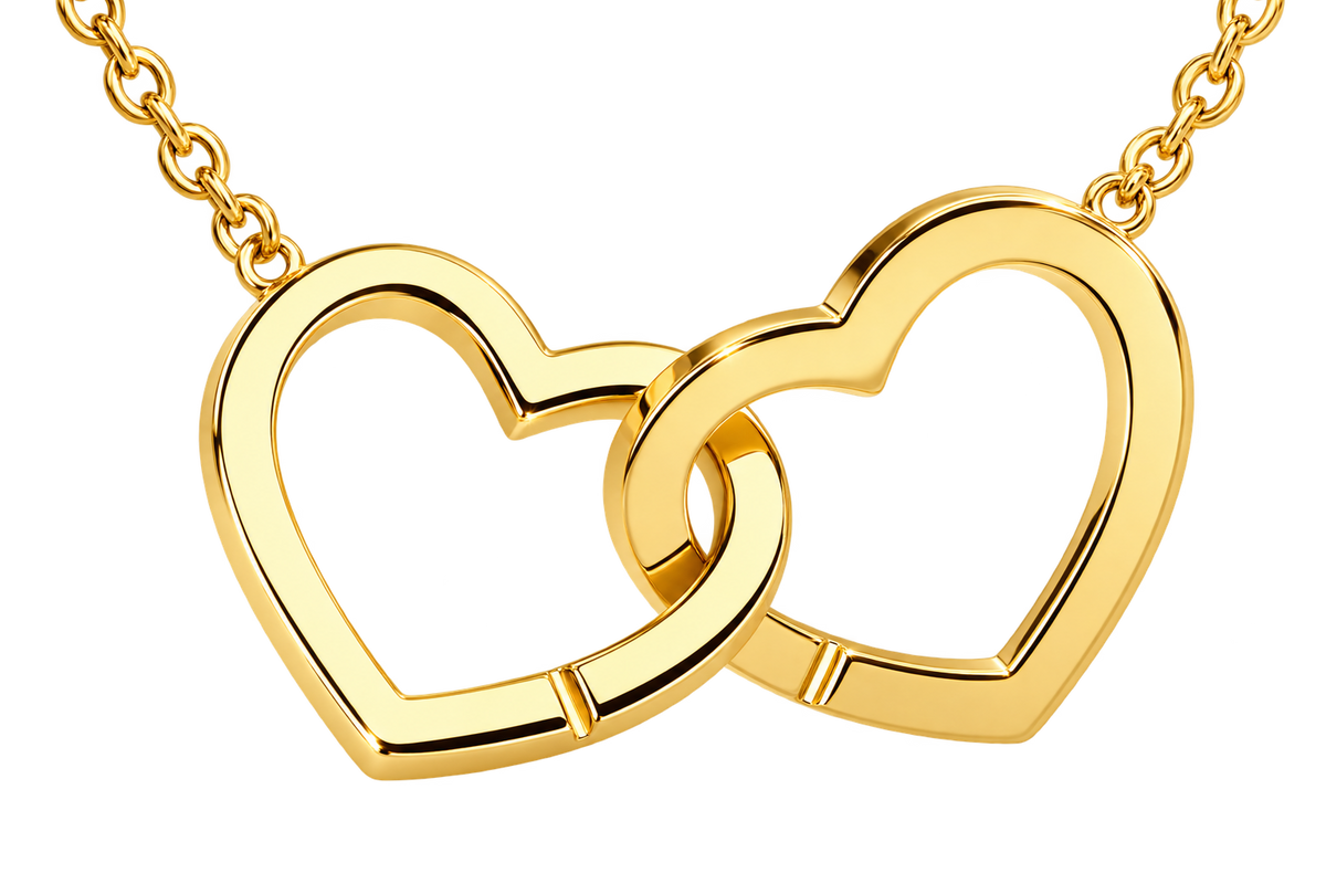 Collar de corazones unidos