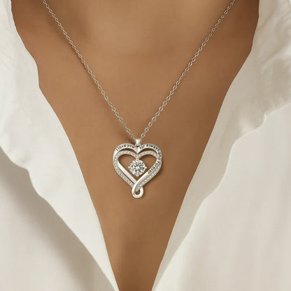 Shine & Love™ – Para Mi Esposa: Collar de Corazón “Para Siempre”