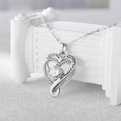 Shine & Love™ – Para Mi Esposa: Collar de Corazón “Para Siempre”