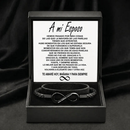 Shine & Love™ – Para mi Esposo: Pulsera Infinito “Siempre Juntos”