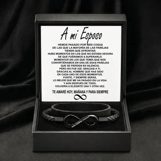 Shine & Love™ – Para mi Esposo: Pulsera Infinito “Siempre Juntos”