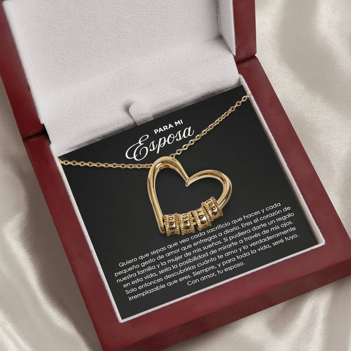 Collar Personalizable – Para Mi Esposa: Collar “El Corazón de la Familia”