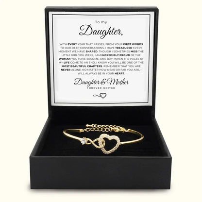 Infinity love bracelet with “To My Daughter” card