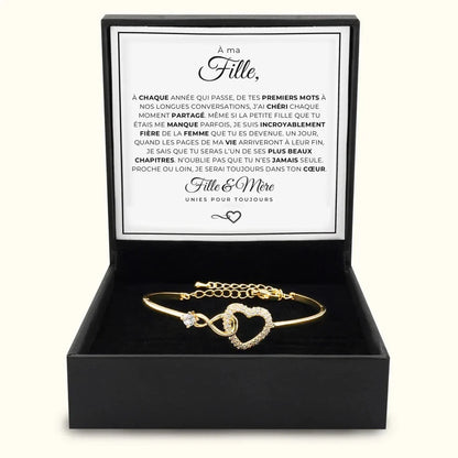 Bracelet amour infini avec carte « À ma fille »