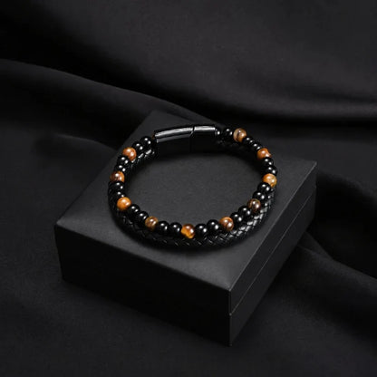 Shine & Love™ – Pulsera de Ojo de Tigre para Mi Hijo (Personalización opcional)