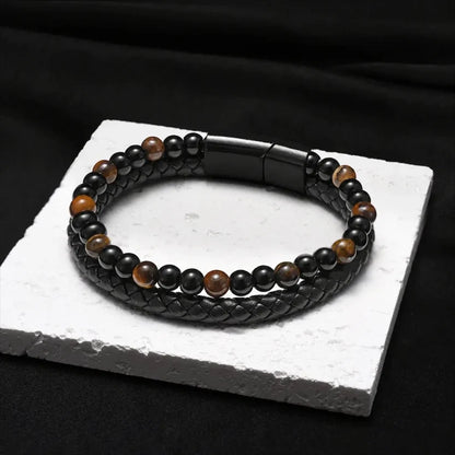 Shine & Love™ – Pulsera de Ojo de Tigre para Mi Hijo (Personalización opcional)
